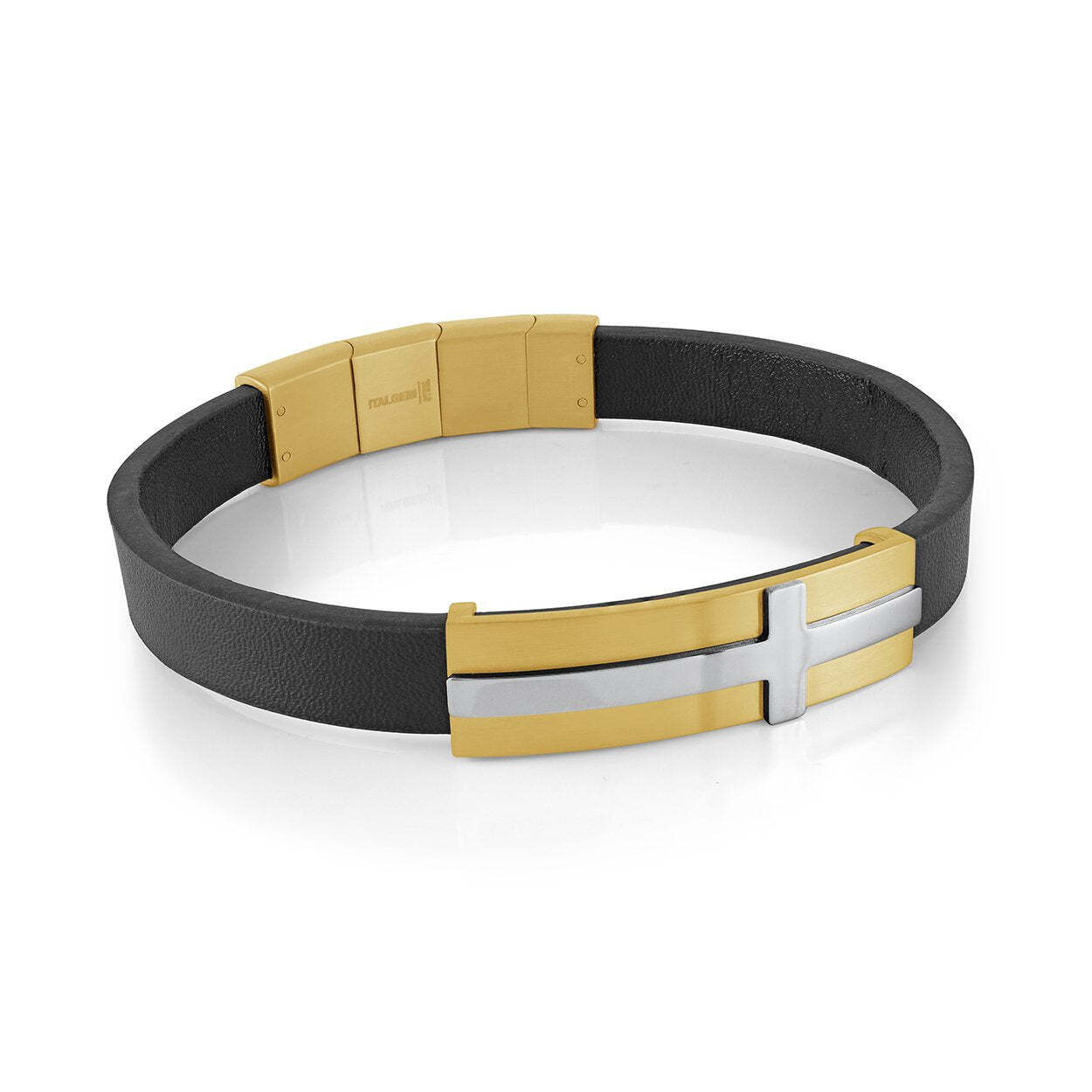 Steel cross bracelet