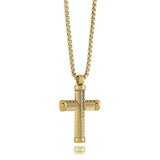 Twist Weave Cross Pendant Necklace