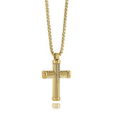 Twist Weave Cross Pendant Necklace