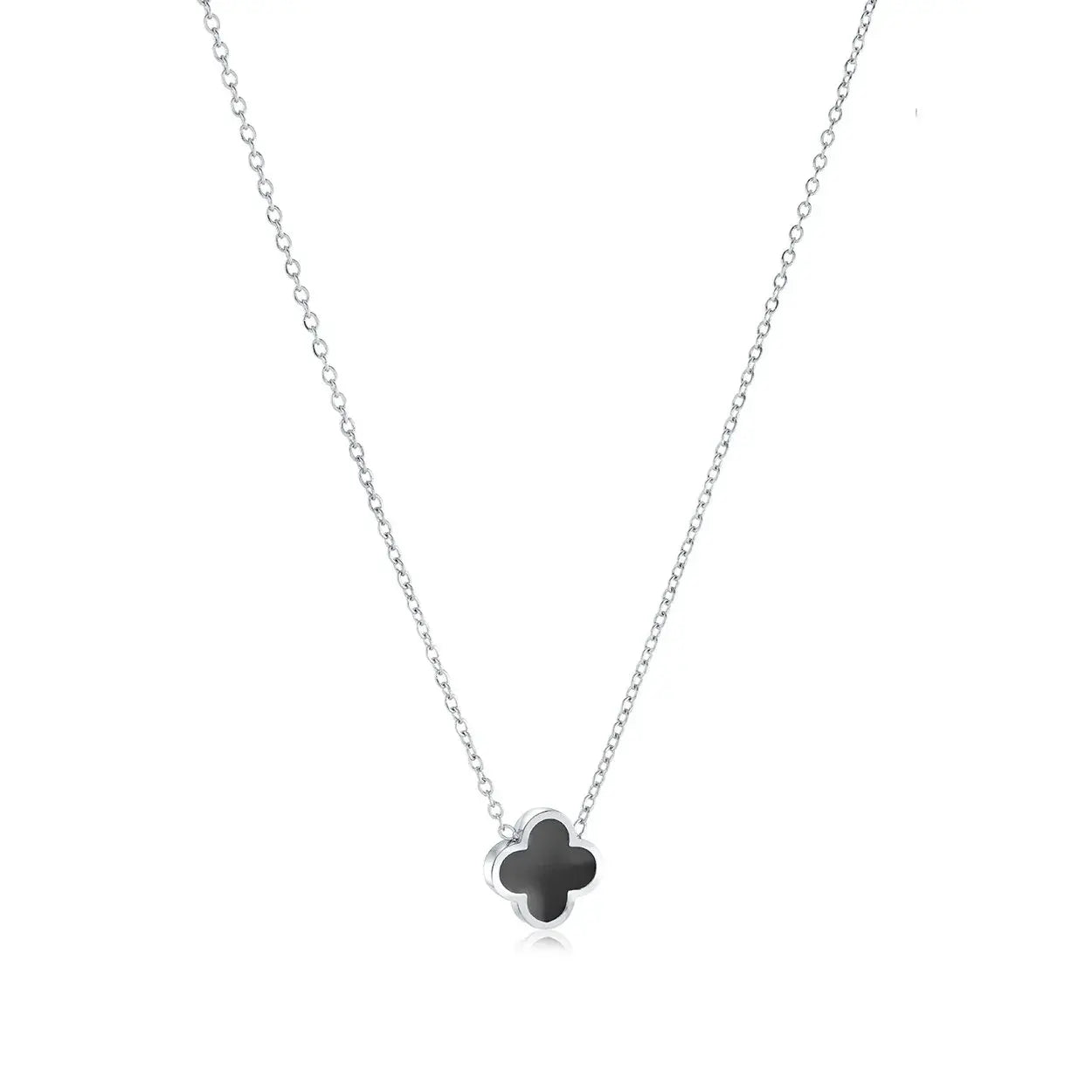 Lucky Clover Mother Of Pearl Steel Necklaces