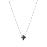 Lucky Clover Mother Of Pearl Steel Necklaces