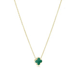 Lucky Clover Mother Of Pearl Steel Necklaces