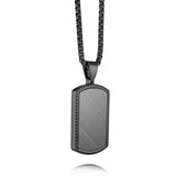 Stainless Steel Twill Army Pendant 24" Necklace