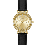 Gold Tone Leather Enchantment Watch