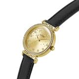 Gold Tone Leather Enchantment Watch