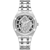 GUESS Ladies Silver Tone Multi-function Watch