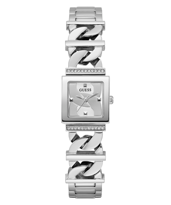 GUESS Ladies Silver Tone Silver Analog Watch