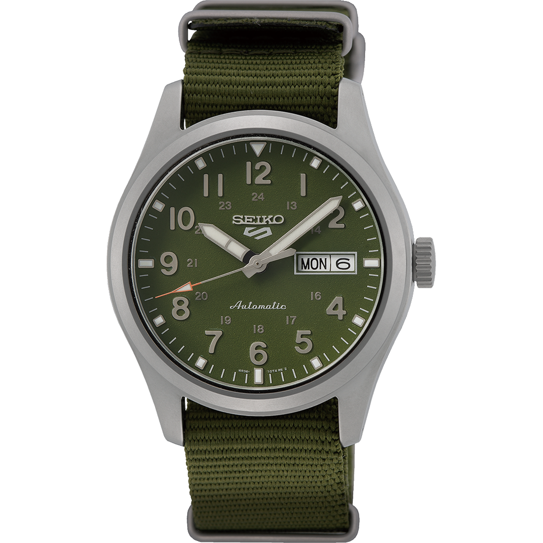5 Sports Fields Sports Style Green Dial SRPG33 front view