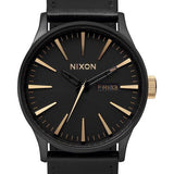 Matte Black / Gold Sentry Leather