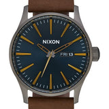 Nixon Sentry Leather Watch