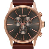 Nixon Sentry Chrono Leather Watch