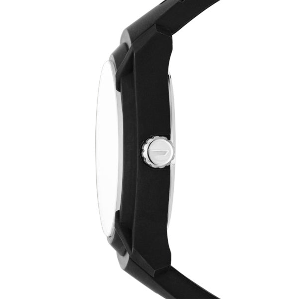 Diesel Armbar Three-Hand Black Silicone Watch