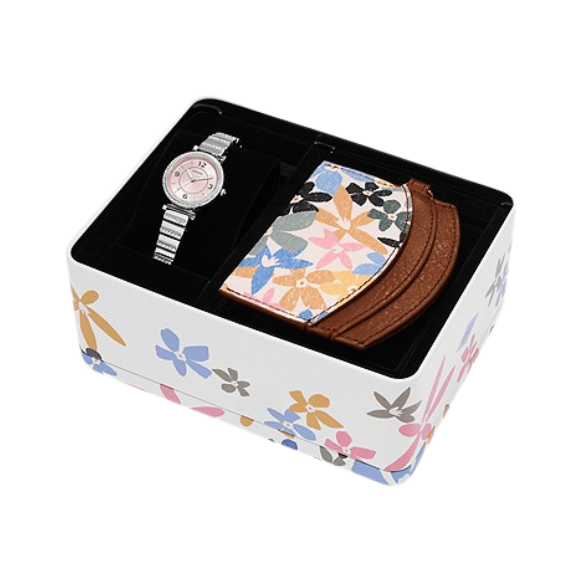 Carlie Three-Hand Watch & Card Case Box Set