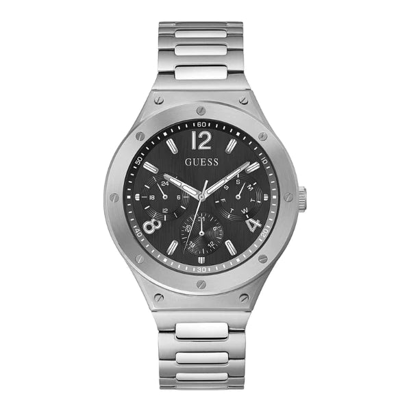 GUESS  SCOPE SILVER TONE STAINLESS STEEL MEN WATCHES