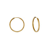 Bfly 10k Gold Hoop Baby Earrings