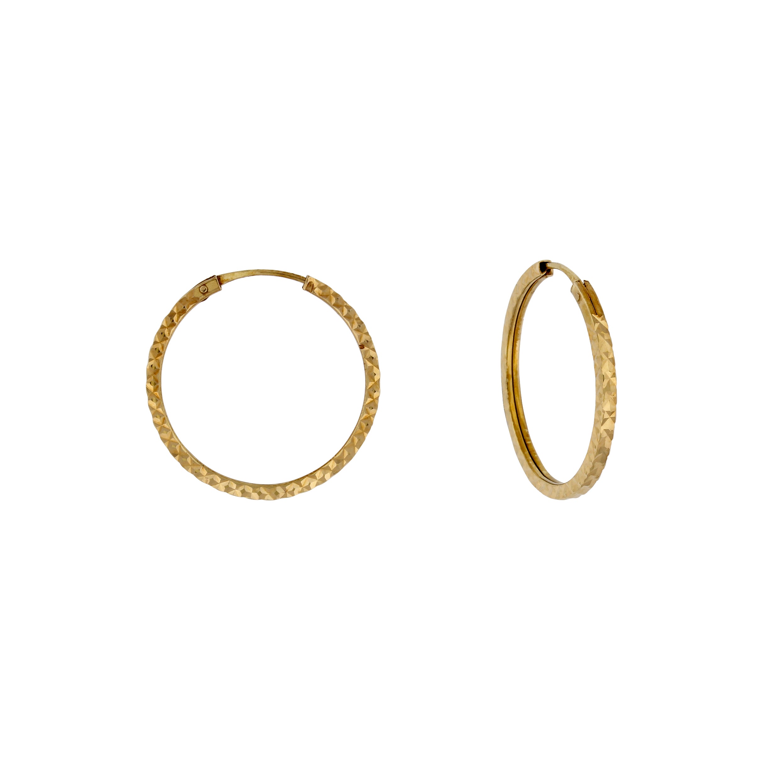 Bfly 10k Gold Hoop Baby Earrings