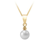 Bfly 10k Gold Pearl Pendant
