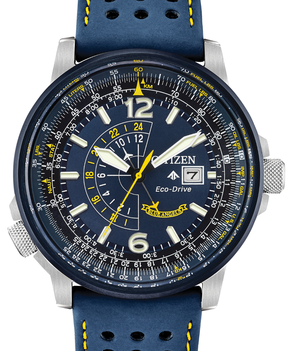Citizen Eco Drive Nighthawk Blue Angels Watch Golden Time