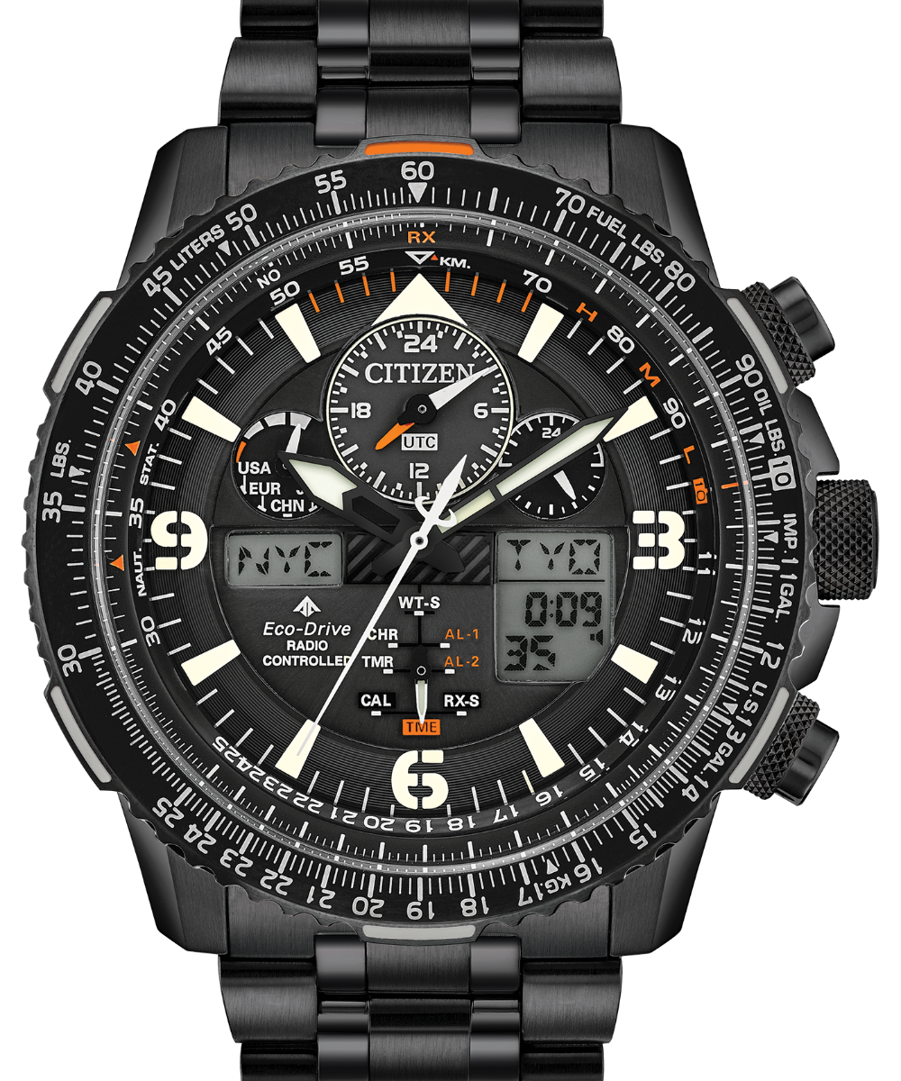 Citizen Eco Drive Skyhawk A T Watch Golden Time