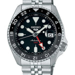 seiko 5 sports gmt 'black grape' front view