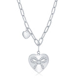 Jayelle CZ Ribbon Paperclip Necklace