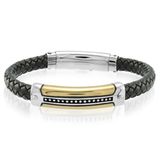Italgem Adjustable Leather Bracelet