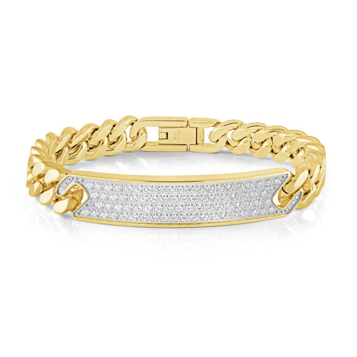 10mm Curb CZ ID Bracelet