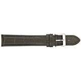 Padded Stitched Alligator Grain Leather Band