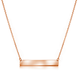 Italgem Rose Bar Plate Necklace