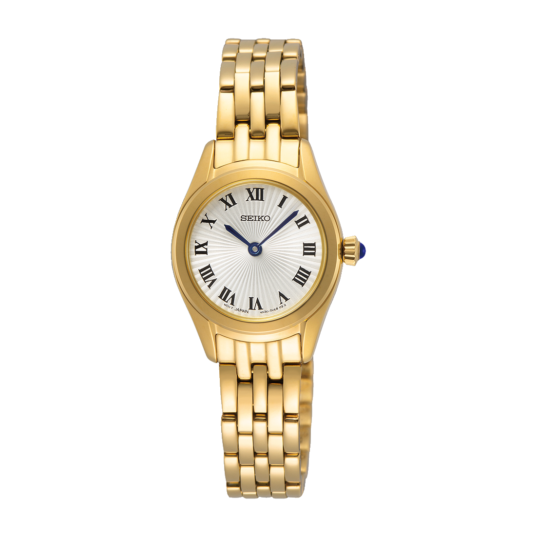 Analogue Silver Dial Gold Tone Steel Women's Watch SWR040P1
