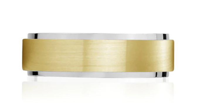 7mm Matte Gold Engravable Ring