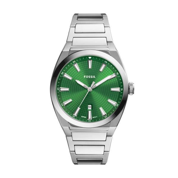 fossil-stainless-steel-fs5983 green dial front view