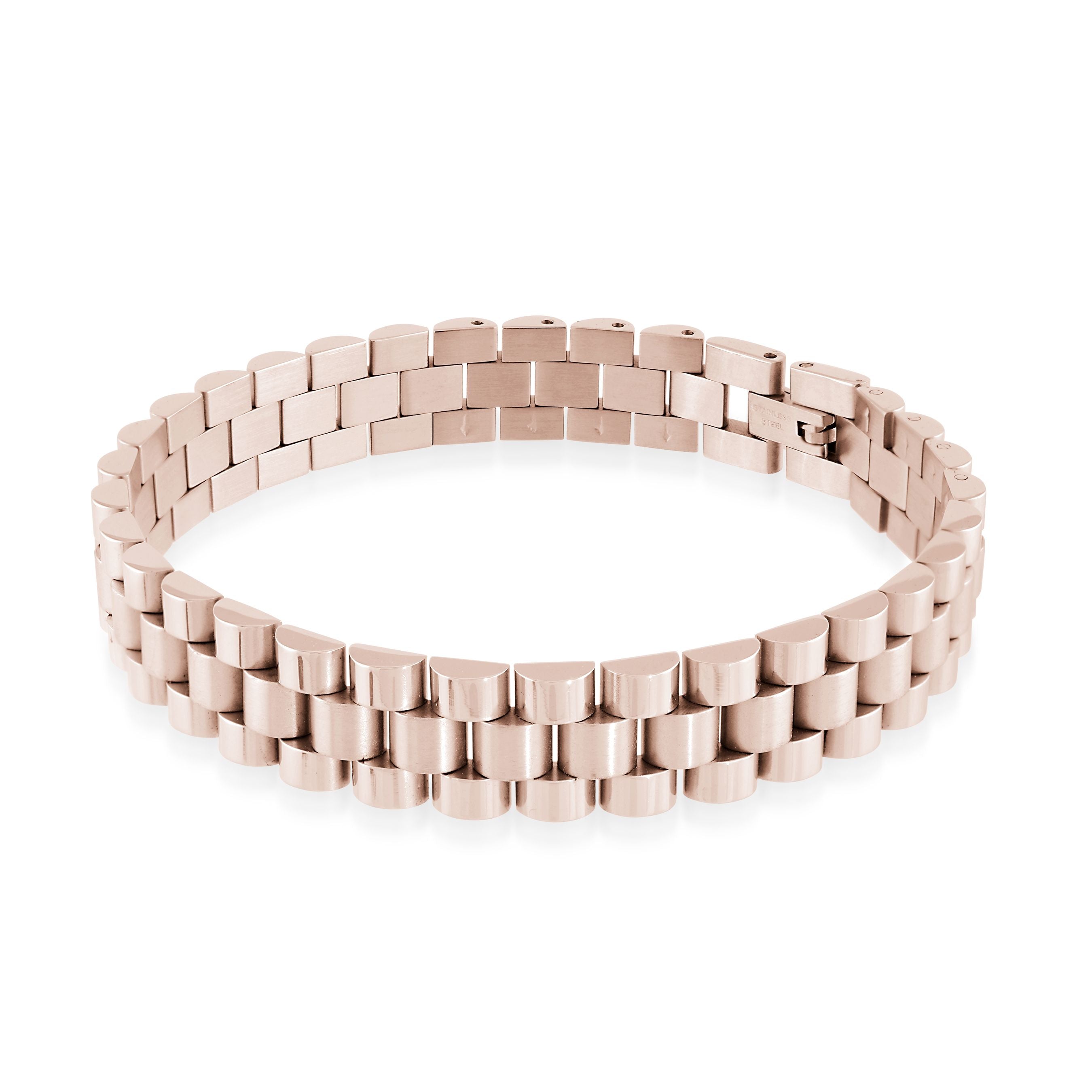 Italgem Rose Gold Steel Rolex Watch-Link Bracelet